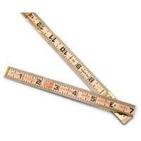 Red End&reg; Oversized Brick Mason Rule, 6' L, Wood, 1/16" Graduations D. Morneault & Fils