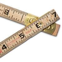 Folding Rule, 6' L, Wood, 1/16" Graduations D. Morneault & Fils