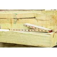 Folding Rule, 6' L, Wood, 1/16" Graduations D. Morneault & Fils