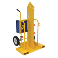 Welding Cylinder Torch Cart, Pneumatic Wheels, 24" W x 19-1/2" L Base, 500 lbs. D. Morneault & Fils