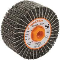 Two-In-One Finishing Drums, 4-1/4" Dia. x 2" W, 5/8"-11 Arbor, 80 Grit D. Morneault & Fils