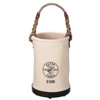 Straight-Wall Bucket, 12" L x 12" W x 15" H, Canvas, Beige D. Morneault & Fils