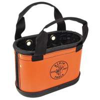 Hard-Body Oval Bucket, 14" L x 7" W x 10" H, Plastic, Orange D. Morneault & Fils