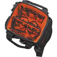 Tradesman Pro Tool Tote, Ballistic Nylon, 40 Pockets, Black/Orange D. Morneault & Fils
