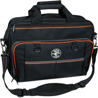 Sac techno Tradesman Pro avec pochette pour ordinateur portable, Polyester, 22 pochettes, Noir/Orange D. Morneault & Fils