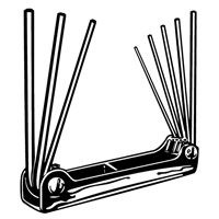 Folding Hex Key Set, 8 Pcs. D. Morneault & Fils