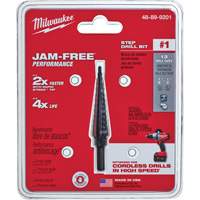 #1 Step Drill Bit, 1/8" - 1/2" , 1/32" Increments, High Speed Steel D. Morneault & Fils