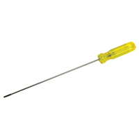 Electrician's Slotted Screwdriver, 1/8" Tip, Round, 11-1/2" L, Plastic Handle D. Morneault & Fils