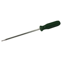 Square Screwdriver, #1 Tip, Round, 12-1/4" L, Plastic Handle D. Morneault & Fils
