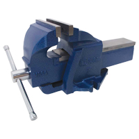 Ductile Iron Mechanics Bench Vise, 5" Jaw Width, 3-3/10" Throat Depth D. Morneault & Fils