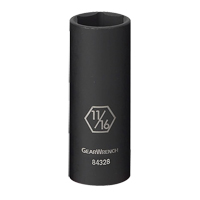Socket, Impact, 5/16", 3/8" Drive, 6 Points, Deep D. Morneault & Fils
