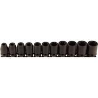 Socket Set, 11 Pcs, Impact, 3/8" Drive Size D. Morneault & Fils