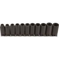 Long Socket Set, 11 Pcs, Impact, 3/8" Drive Size, Deep D. Morneault & Fils