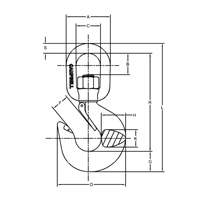 Crochet de levage pivotant avec loquet D. Morneault & Fils