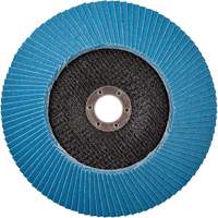 Disque &agrave; lamelles &agrave; grain grossier BlueFire, 7" x 7/8", Type 27, Grain 80, Alumine de zirconium D. Morneault & Fils