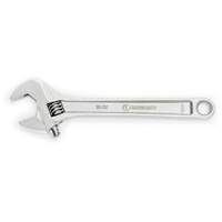 Adjustable Wrench, 12" L, 1-1/2" Max Width, Chrome D. Morneault & Fils