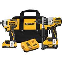 Max XR&reg; Hammer Drill/Driver & Impact Driver Kit, Lithium-Ion, 20 V D. Morneault & Fils
