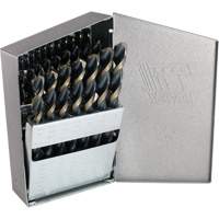 Jeu de forets courts T17HD &agrave; usage intensif ThunderBit Triumph avec indexe en m&eacute;tal, 29 morceaux, Acier rapide D. Morneault & Fils