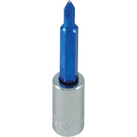 Douille tournevis &agrave; embout bleu, Phillips, #1, Prise 1/4" D. Morneault & Fils