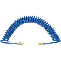 APUB-1425 Recoil Air Hose with Swivel Fittings & Protective Spring, Air, 1/4" ID x 25' L, Polyurethane D. Morneault & Fils