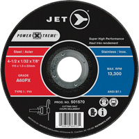 A60PX Power-Xtreme Cut-Off Wheel, 4-1/2" x 1/32", 7/8" Arbor, Type 1, 13300 RPM D. Morneault & Fils