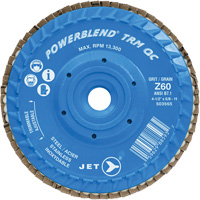 Disque &agrave; feuillets PowerBlend TRM QC ajustable, 4-1/2" x 5/8"-11, Type 27, Grain Z60, Alumine de zirconium D. Morneault & Fils