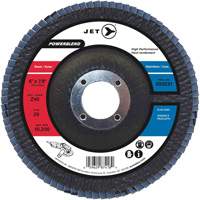 Flap Discs - Steel/Stainless Steel Application, 6" x 7/8", Type 29, Z40 Grit, Zirconium D. Morneault & Fils