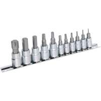 JHBS-11M Hextractor Metric Bit Socket Set, Hex, 1/4"/3/8" Drive, 11 Pcs D. Morneault & Fils
