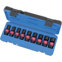 PSU912M Universal Socket Sets, 9 Pcs, Impact, 1/2" Drive Size D. Morneault & Fils