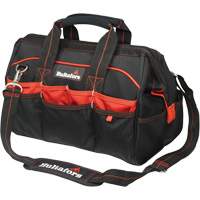 Sacs &agrave; outils pour ouvrier 16", Polyester balistique, Noir/Rouge D. Morneault & Fils