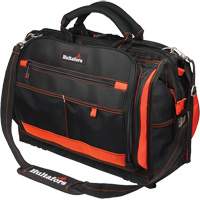 Porte-outils &agrave; compartiments multiples de 18", Polyester balistique, 50 pochettes, Noir/Rouge D. Morneault & Fils