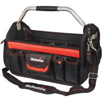Porte-outils de 18" &agrave; dessus ouvert, Polyester balistique, Noir/Rouge D. Morneault & Fils