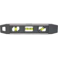 Torpedo Level, 9" L, Aluminum, 3 Vials, Magnetic D. Morneault & Fils
