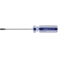 Blue Transparent Striped Slotted Screwdriver, 1/8" Tip, Round, Plastic Handle D. Morneault & Fils