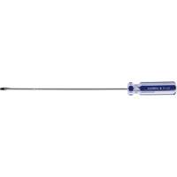 Blue Transparent Striped Slotted Screwdriver, 1/8" Tip, Round, Plastic Handle D. Morneault & Fils