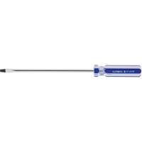 Tournevis &agrave; fente bleu transparent avec bandes, Tige de 3/16", Ronde, Prise en Plastique D. Morneault & Fils
