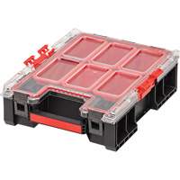 Arx&reg; Medium Tall Organizer with Bins, 10-2/5" x 14-3/10" x 4-1/5", Black D. Morneault & Fils