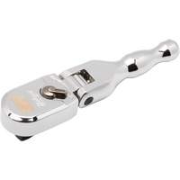 120XP Full Polish Chrome Stubby Flex Head Teardrop Ratchet D. Morneault & Fils
