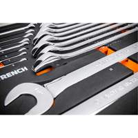 12-Point Long Pattern Combination Metric Wrench Set in Foam Storage Tray, Open-Ended, 24 Pieces, Metric D. Morneault & Fils