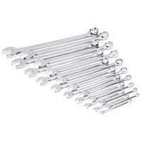 12-Point Long Pattern Combination SAE Wrench Set in Foam Storage Tray, Open-Ended, 19 Pieces, Imperial D. Morneault & Fils