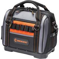 14" Tradesman Closed Top Tool Bag, Polyester, 32 Pockets, Black/Grey D. Morneault & Fils