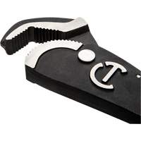 Cl&eacute; bimat&eacute;riau auto-ajustable pour tuyau, Cap des m&acirc;choires 1-1/2", Longueur 12", Fini Oxyde noir, Prise Coussin&eacute;e D. Morneault & Fils
