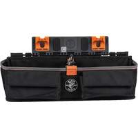 Bucket Work CentreS-Hook Large Pouch Module, Nylon, 3 Pockets, Black/Orange D. Morneault & Fils