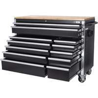 HDRC5212 HD Series Roller Cabinet, 12 Drawers, 51-1/4" W x 21" D x 40-3/10" H, Black D. Morneault & Fils
