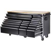 HDRC7220 HD Series Roller Cabinet, 20 Drawers, 72" W x 24" D x 42-3/10" H, Black D. Morneault & Fils