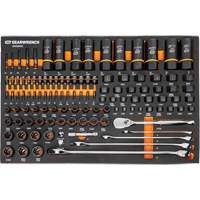 Jeu d'outils de m&eacute;canicien dans des plateaux modulaires en mousse avec conteneur de rangement, 247 morceaux D. Morneault & Fils
