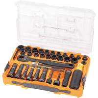 KNECT Complete Impact Pass Through & Flip Socket Set, 39 Pcs, Impact D. Morneault & Fils