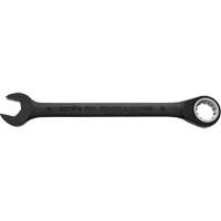 Metric Spline Combination Reversible Ratcheting Wrench, Black/Chrome Finish D. Morneault & Fils