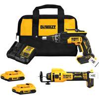 XR&reg; Brushless Drywall Screwgun & Cut-Out Tool Combo Kit, Lithium-Ion, 20 V D. Morneault & Fils