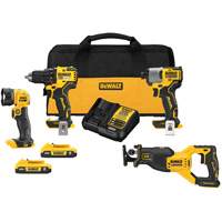 XR&reg; Brushless Cordless 4-Tool Combo Kit, Lithium-Ion, 20 V D. Morneault & Fils